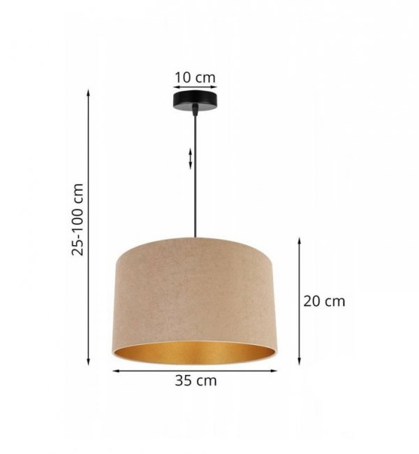 Lampa wisząca z abażurami -  MEDIOLAN 2360/1/35/CBZ LIGHT HOME