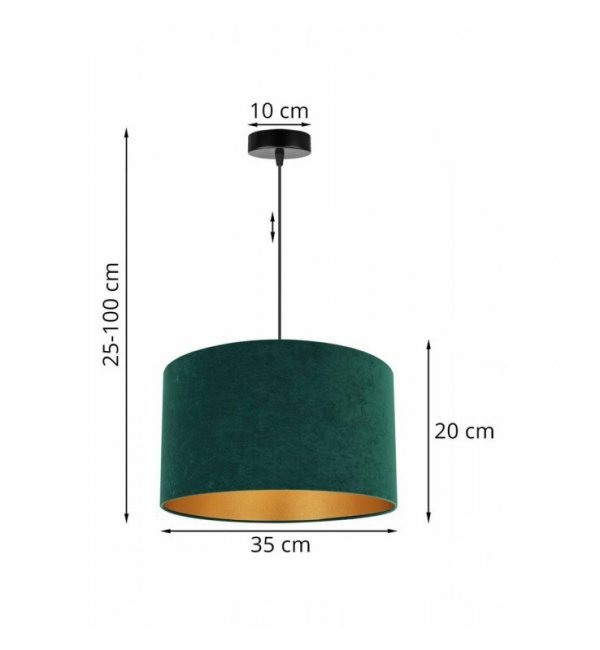 Lampa wisząca z abażurami -  MEDIOLAN 2360/1/35/ZZ LIGHT HOME