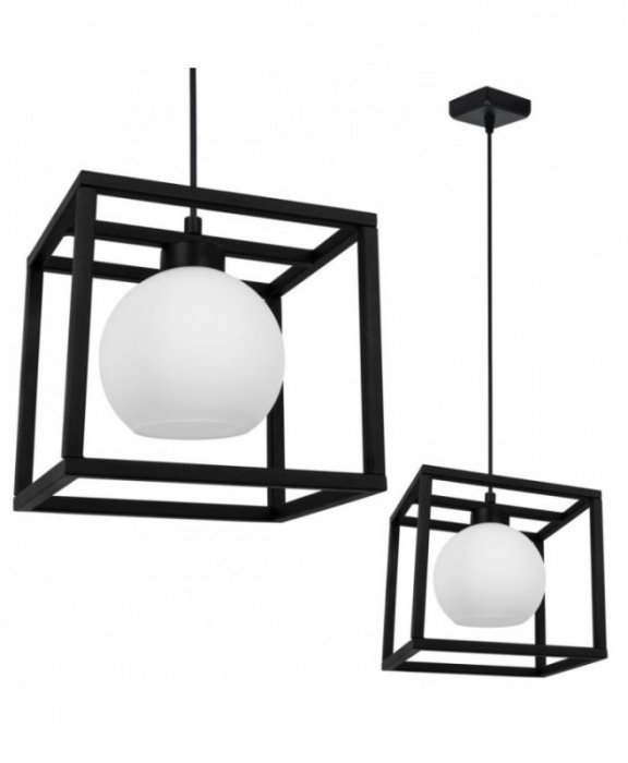 Lampa wisząca ze szklanymi kloszami - ELIZA CAGE 2370/1 LIGHT HOME