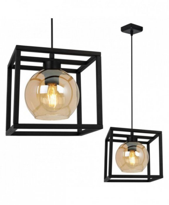 Lampa 1-płomienna LOFT  - HAGA CAGE 2370/1/M LIGHT HOME