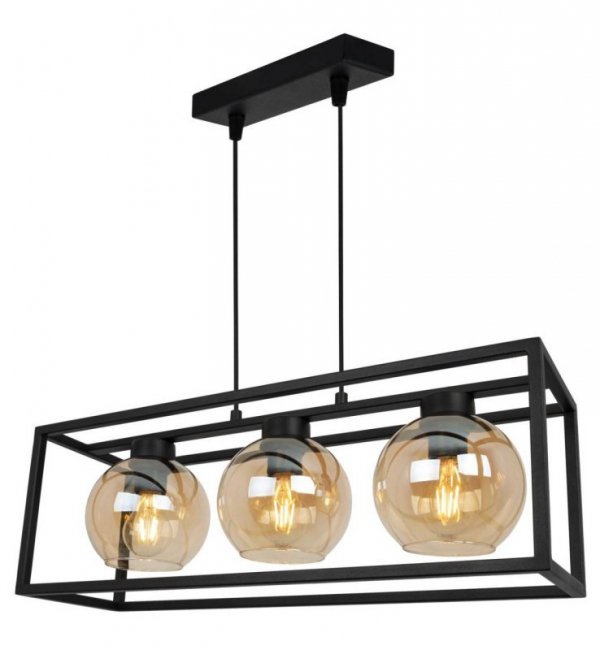 Lampa wisząca ze szklanymi kloszami - HAGA CAGE 2370/3/M LIGHT HOME