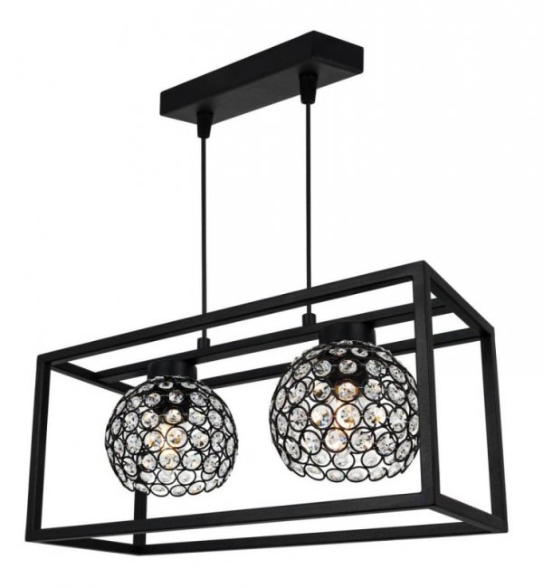 Lampa wisząca nowoczesna - CRYSTAL CAGE 2370/2 LIGHT HOME
