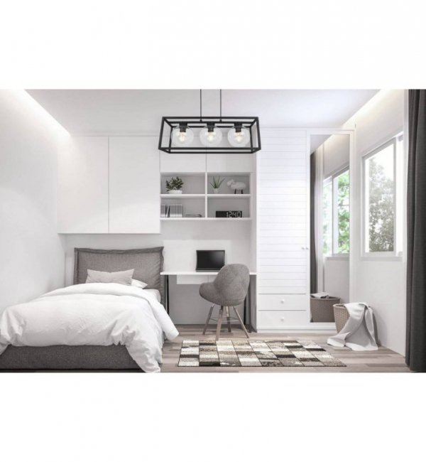 Lampa wisząca ze szklanymi kloszami - HAGA CAGE 2370/3/B LIGHT HOME