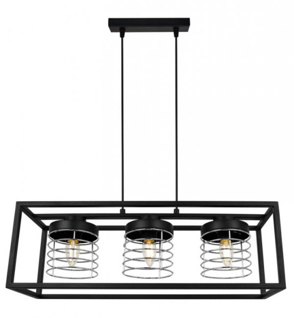 Lampa wisząca nowoczesna - RASTI CAGE 2370/3/CH LIGHT HOME