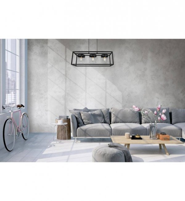 Lampa wisząca nowoczesna - RASTI CAGE 2370/3/CH LIGHT HOME