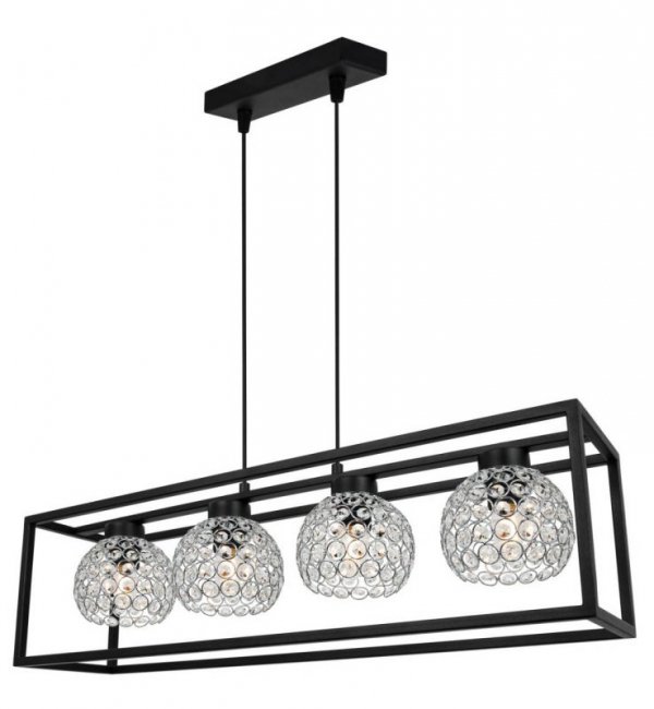 Lampa wisząca nowoczesna - CRYSTAL CAGE 2370/4/CH LIGHT HOME