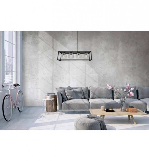 Lampa wisząca nowoczesna - CRYSTAL CAGE 2370/4/CH LIGHT HOME