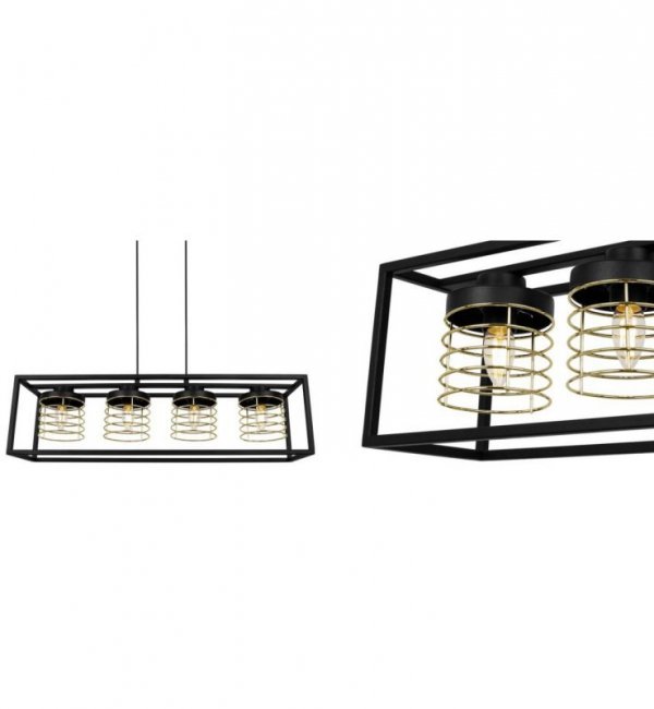 Lampa wisząca nowoczesna - RASTI CAGE 2370/4/Z LIGHT HOME