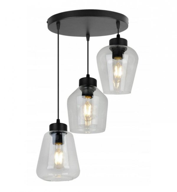 Lampa wisząca ze szklanymi kloszami - RIJEKA 2383/3/OW/B LIGHT HOME