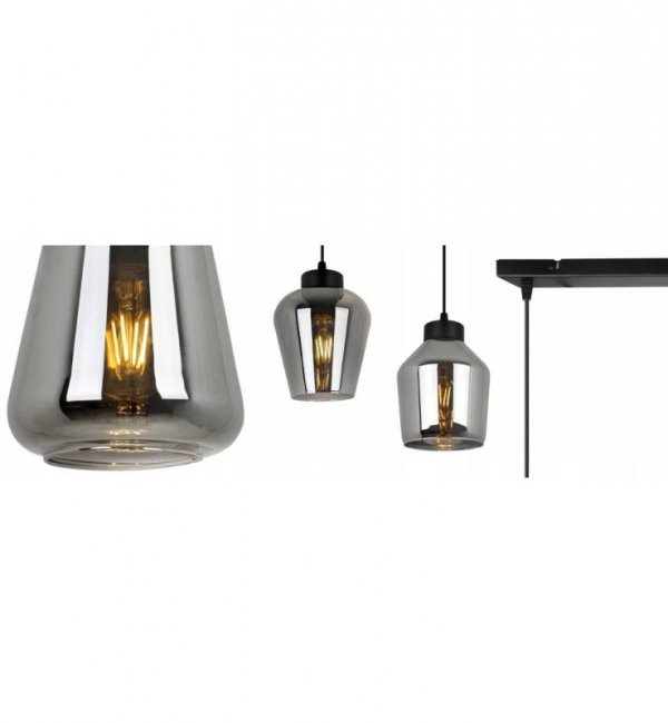 Lampa wisząca ze szklanymi kloszami - RIJEKA 2383/3/G LIGHT HOME