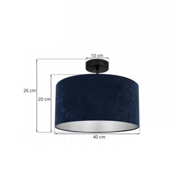 LAMPA SUFITOWA PLAFON ABAŻUR WELUROWY KOLORY MEDIOLAN LIGHT HOME