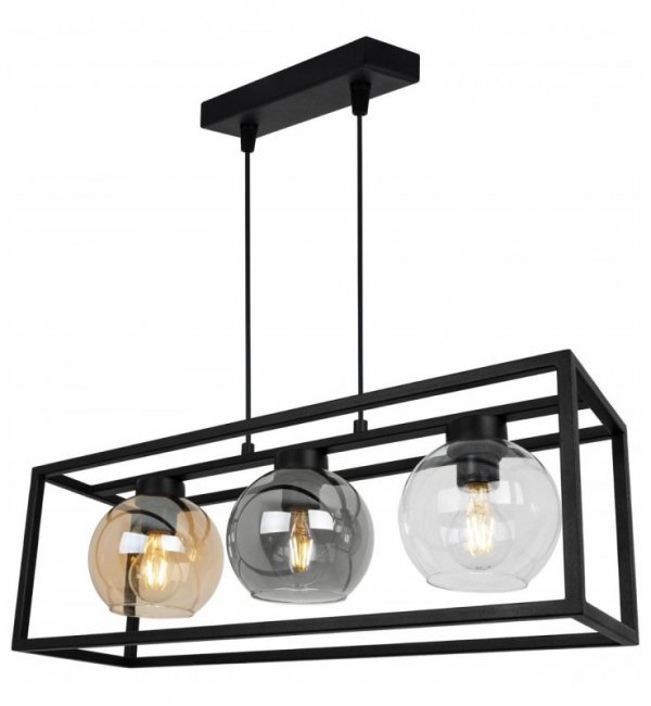 Lampa wisząca ze szklanymi kloszami - HAGA CAGE 2370/3/MIX LIGHT HOME