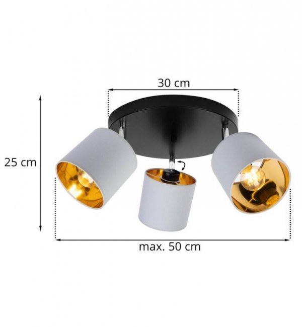 Plafon nowoczesny - GAMA 2125/3OP/JS LIGHT HOME