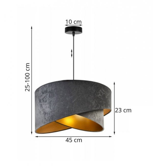 Lampa wisząca z abażurami - MEDIOLAN 2355/1/SJS LIGHT HOME