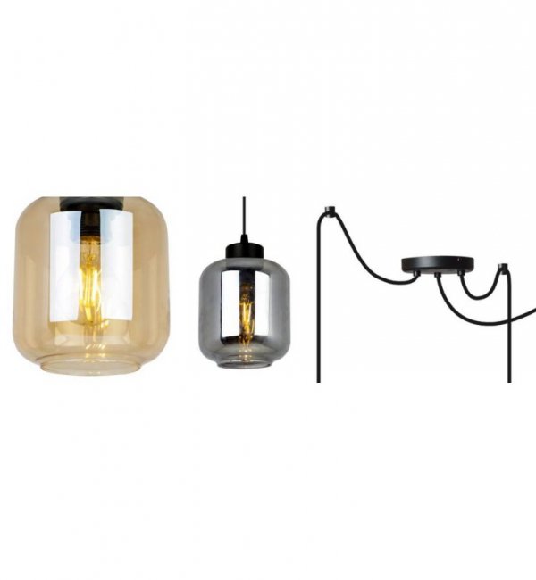 Lampa wisząca ze szklanymi kloszami - SPIDER NOVALJA 2395/3/MIX LIGHT HOME