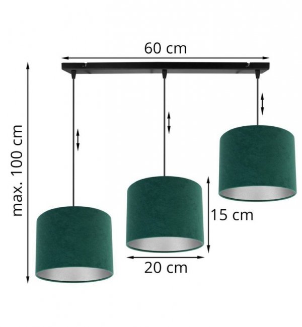 Lampa abażur materiałowa - MEDIOLAN 2360/3L/C LIGHT HOME