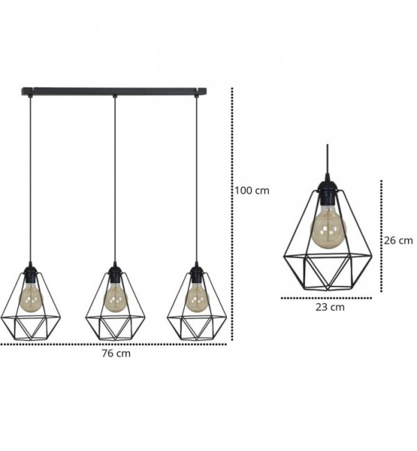 Lampa LOFT Industrialna - FUSION 1545/3