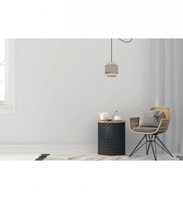 Lampa wisząca jutowa BOHO spider, regulowana, abażur szary, E27 LIGHT HOME