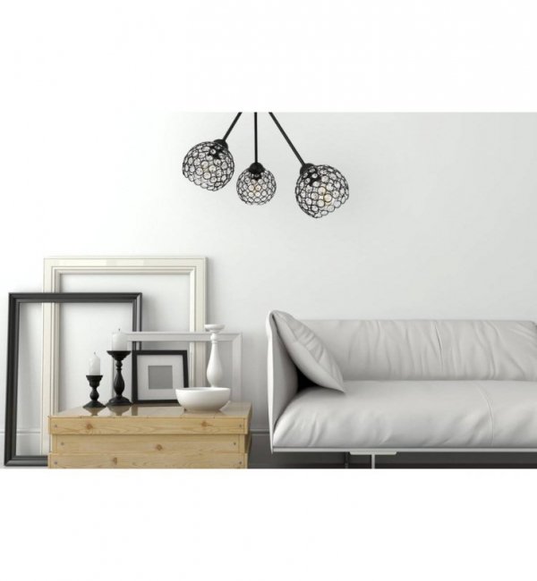 Lampa sufitowa, nowoczesna, 3 klosze, metal, Crystal LIGHT HOME