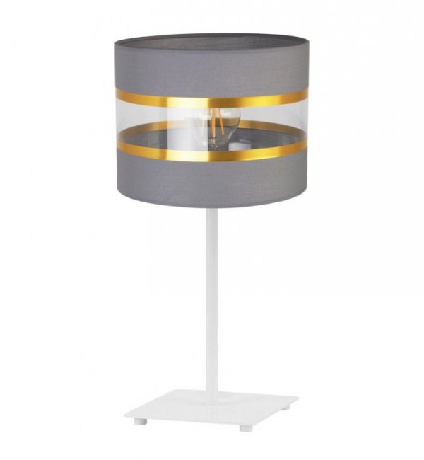 Lampa nocna Elegance Gold, abażur, metalowa konstrukcja, E27 LIGHT HOME