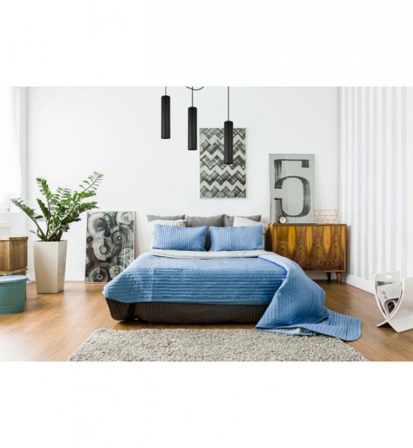 Lampa wisząca typu pająk, 3 podłużne wąskie klosze metalowe tuba 6 cm, GU10 LIGHT HOME