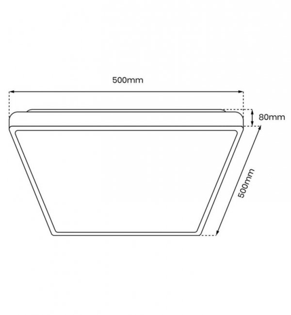 Lampa plafon LED QUADRO, zintegrowana ze światłem LED, pilot w zestawie, biało - złota LIGHT HOME