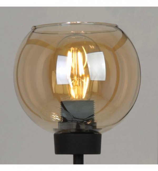 Industrialna lampa stojąca HAGA CAGE, 3 źródła światła, szklane klosze, mix kolorów, E27 LIGHT HOME