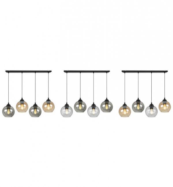 Industrialna Regulowana Lampa Wisząca z Metalu i Szkła MIX LIGHT HOME
