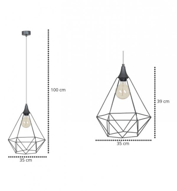 Lampa Retro Wisząca Nowoczesna Loft LIGHT HOME