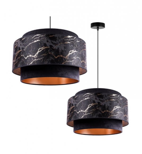 Lampa Sufitowa Wisząca Żyrandol Nad Stół z Abażurem Podwójnym E27 WERONA LIGHT HOME
