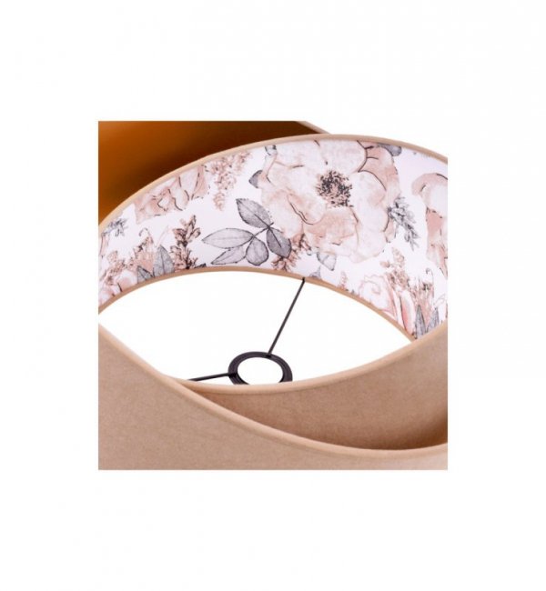Lampa Wisząca Nowoczesna Żyrandol z Abażurem Beżowym MEDIOLAN E27 LIGHT HOME