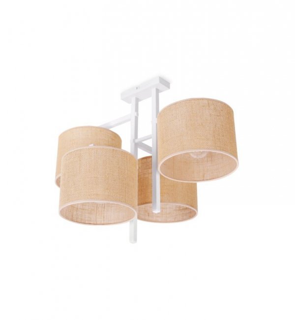 Lampa Sufitowa Żyrandol z Jutowymi Abażurami w Stylu Boho E27 LIGHT HOME