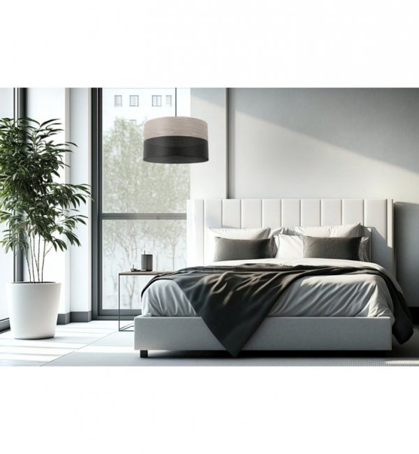 Lampa sufitowa WOOD, abażur z naturalnego drewna dębowego, E27