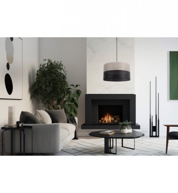 Lampa sufitowa WOOD, abażur z naturalnego drewna dębowego, E27