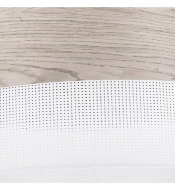 Lampa wisząca WOOD, elegancki biały abażur nad stół lub sofę, fornir, 40cm