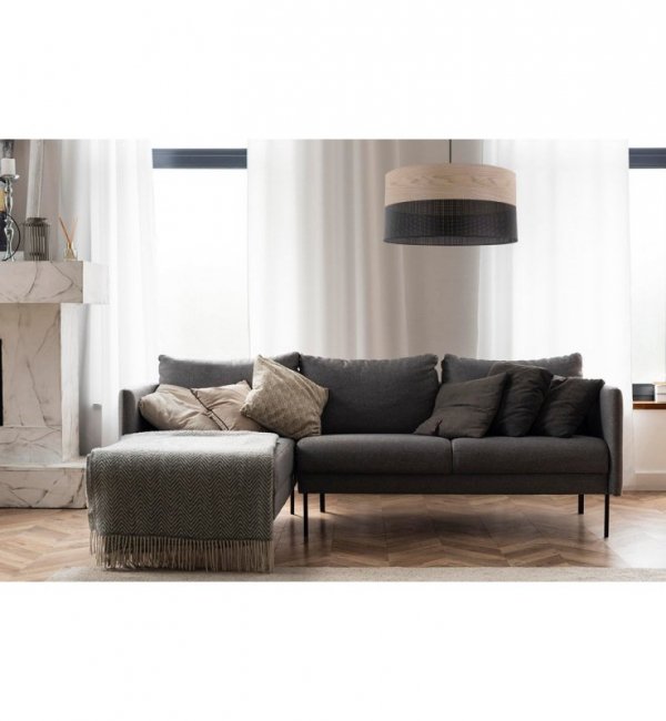 Lampa wisząca WOOD, minimalistyczny żyrandol z dodatkiem drewna