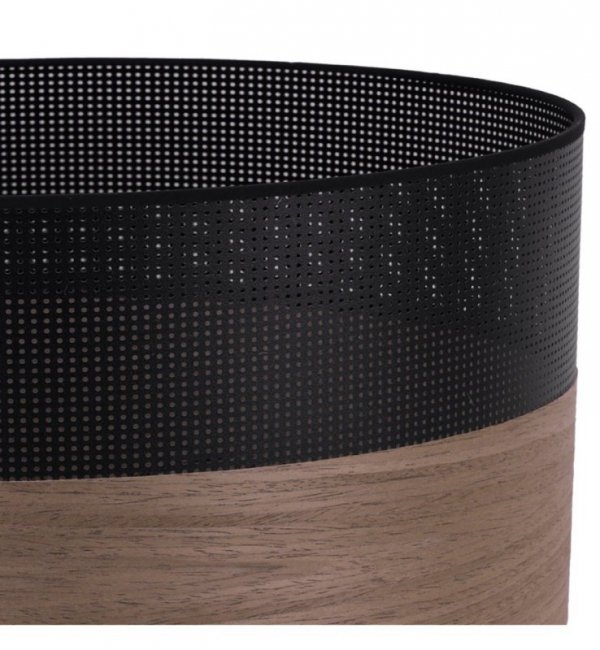 Lampa wisząca WOOD, 44cm, minimalistyczny abażur z fornirem orzechowym