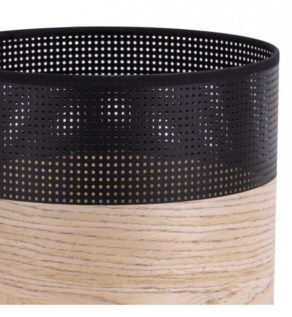 Lampa wisząca WOOD, żyrandol z eleganckim abażurem z forniru, E27