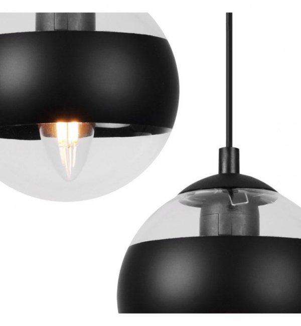 Lampa sufitowa TOLEDO, pająk, loft, do salonu i sypialni, trzy klosze kule, E14