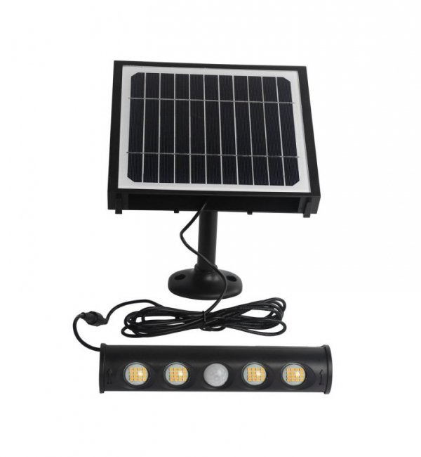 Lampa solarna ogrodowa TALENT, naświetlacz LED z czujnikiem ruchu i zmierzchu