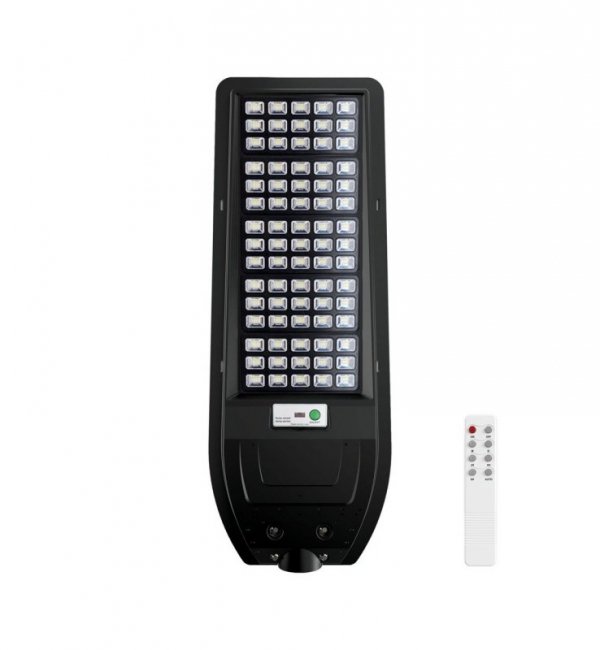 Lampa uliczna VIA, latarnia solarna, ogrodowa, LED, czujnik PIR i zmierzchowy, 200W