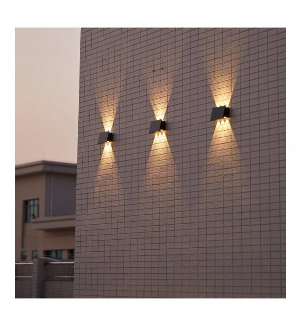 Lampa solarna ALF, kinkiet ogrodowy, natynkowy, czujnik zmierzchowy, LED, czarny
