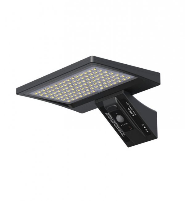Lampa solarna MILO, elewacyjna, ogrodowa, naświetlacz LED, czujnik zmierzchowo-ruchowy