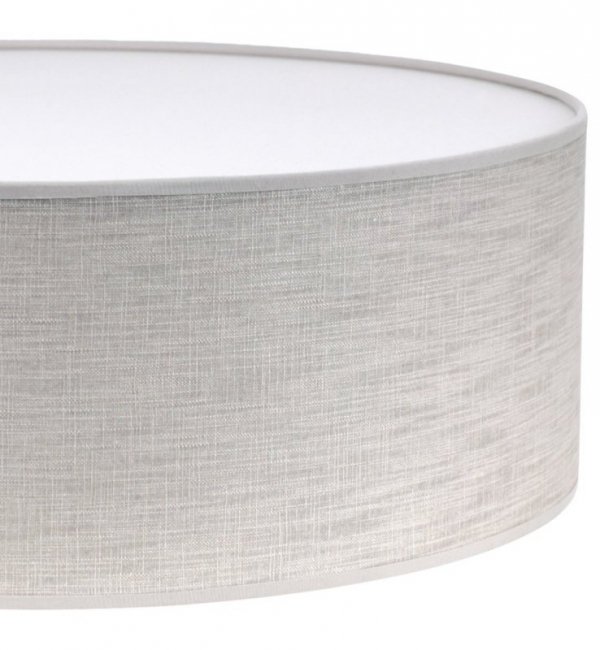 Lampa typu plafon z okrągłym abażurem STONE, sufitowa, ekologiczna, len, beżowy, E27