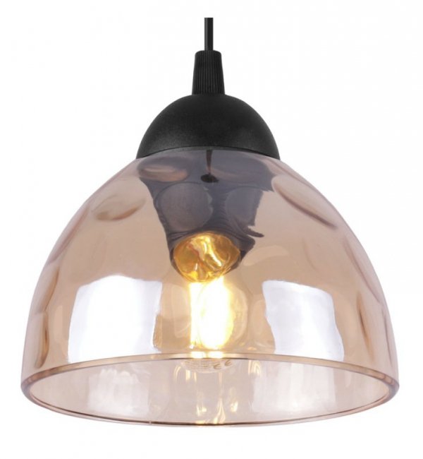 Lampa wisząca VENICE, pojedyncza, szklany miodowy klosz loft, dekoracyjna półkula