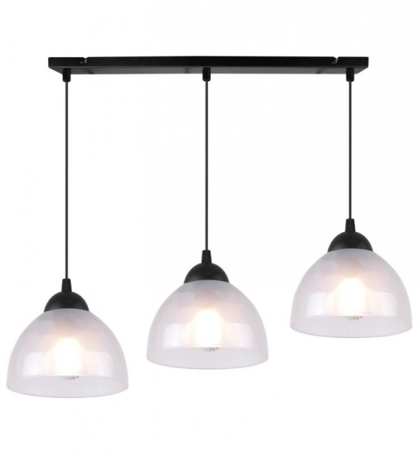 Lampa wisząca VENICE, żyrandol, białe mleczne klosze, potrójna, do kuchni, jadalni, salonu