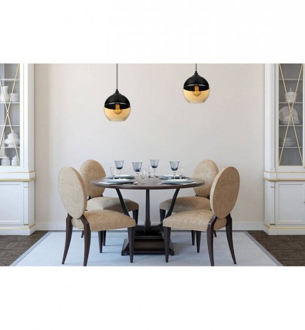 OUTLET -15% Nowoczesna Lampa Wisząca ze Szklanym Kloszem