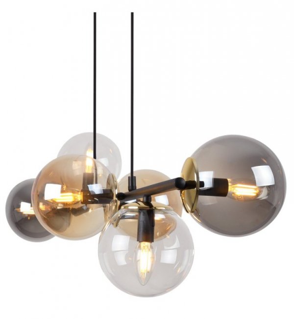 Lampa wisząca SIENA, sufitowa, żyrandol nad stół do kuchni, jadalni, salonu, kolorowy, szklany, loft