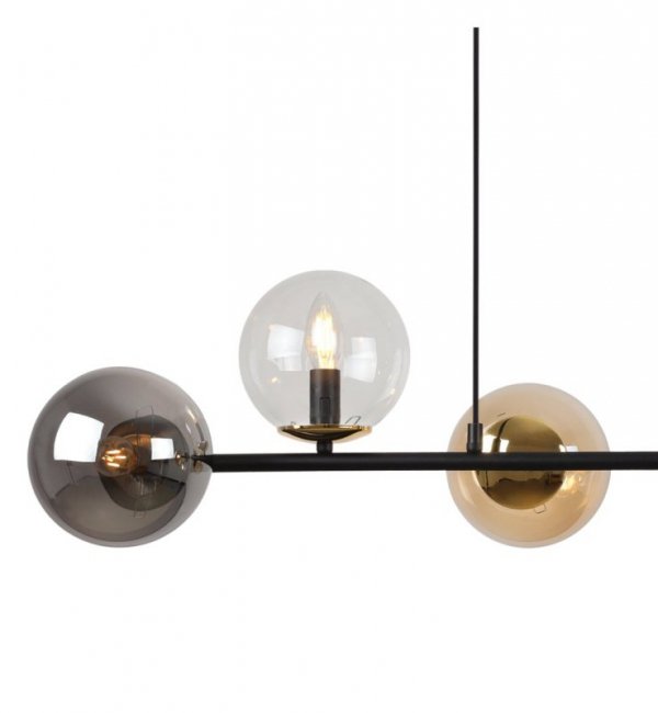 Lampa wisząca SIENA, sufitowa, żyrandol nad stół do kuchni, jadalni, salonu, kolorowy, szklany, loft