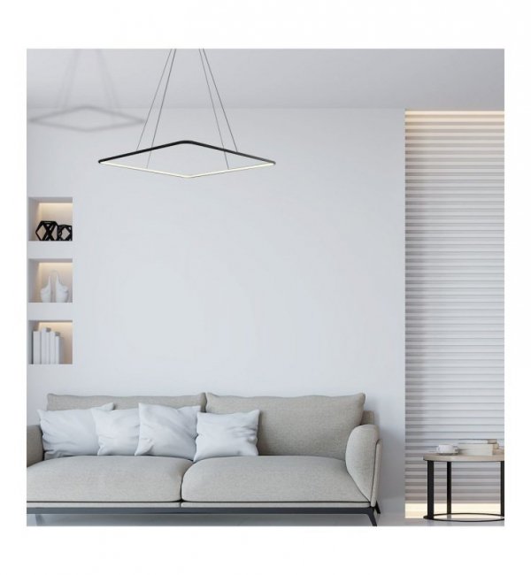 Lampa wisząca sufitowa żyrandol LED NIX, w kolorze czarnym, do jadalni i salonu